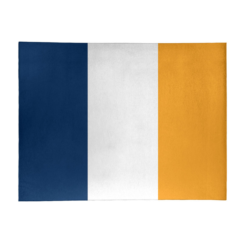 Tapis à rayures marine/doré, Rectangle 9 pi x 12 pi