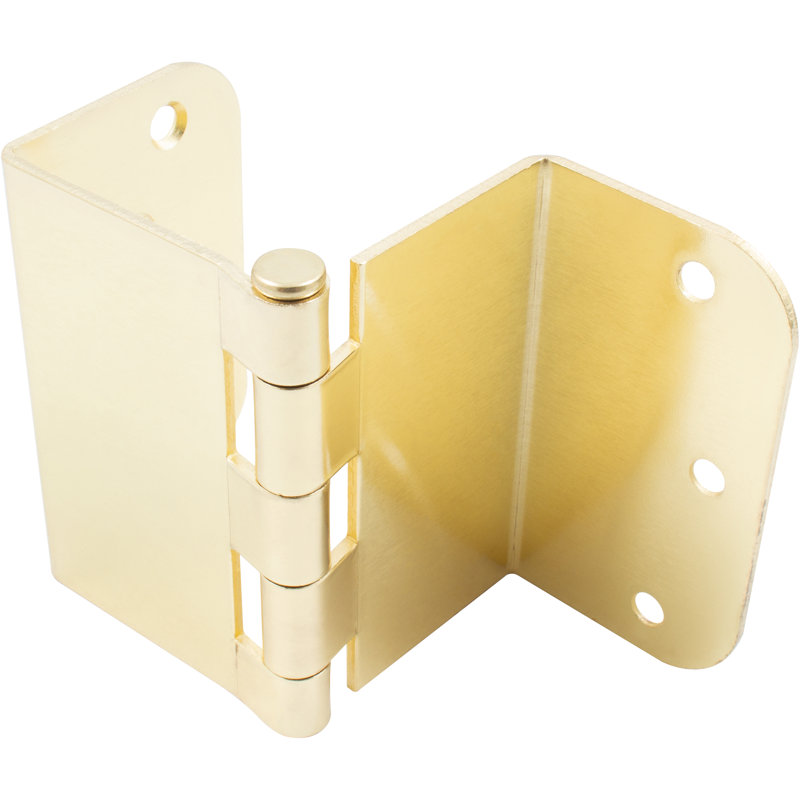Polished Brass 5/8" Radius 3-1/2" Swing Clear Offset Hinge