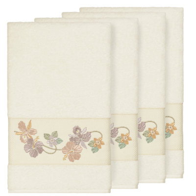 Ensemble de serviettes de bain en coton turc 4 pièces Caroline