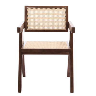Brown Armchairs With Modern Mid Century Design, Comfortable Seating For Kitchen And Outdoor Balcony Look, Bedroom, Use