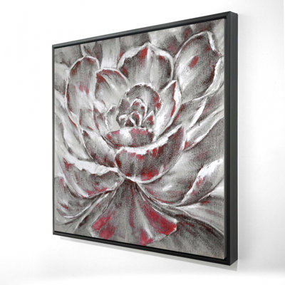 "Fleur grise et rose"