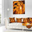 Motif fractal abstrait jaune doré - coussin abstrait imprimé-29892487-29892490