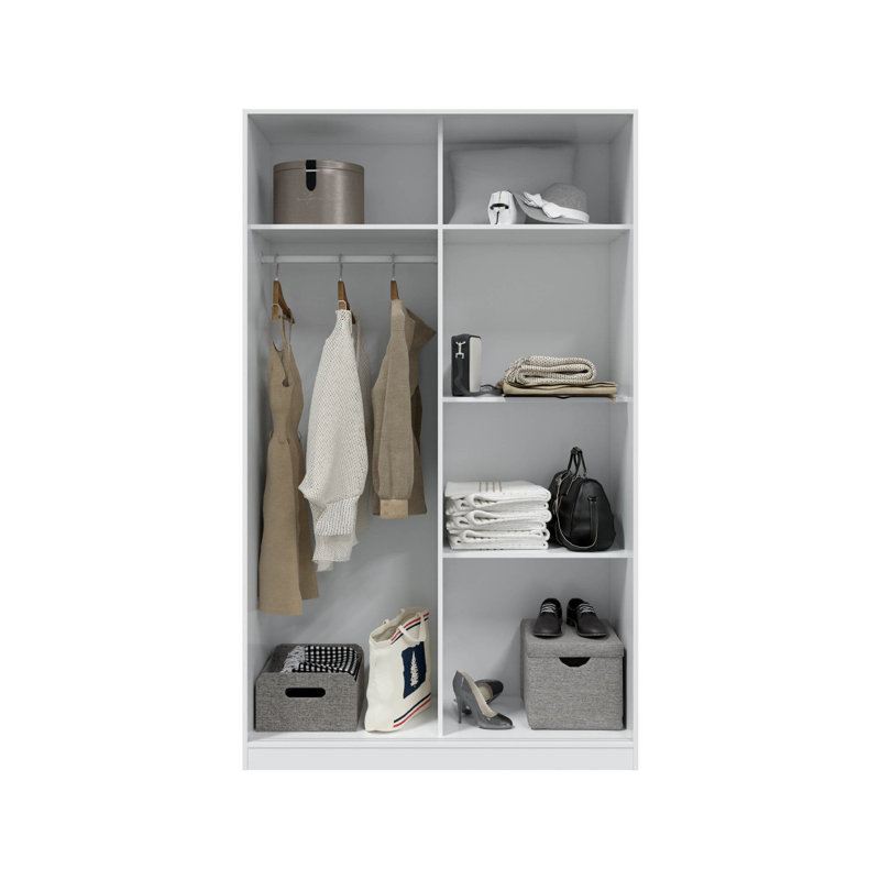 Pavlína 2 Door Manufactured Wood Wardrobe