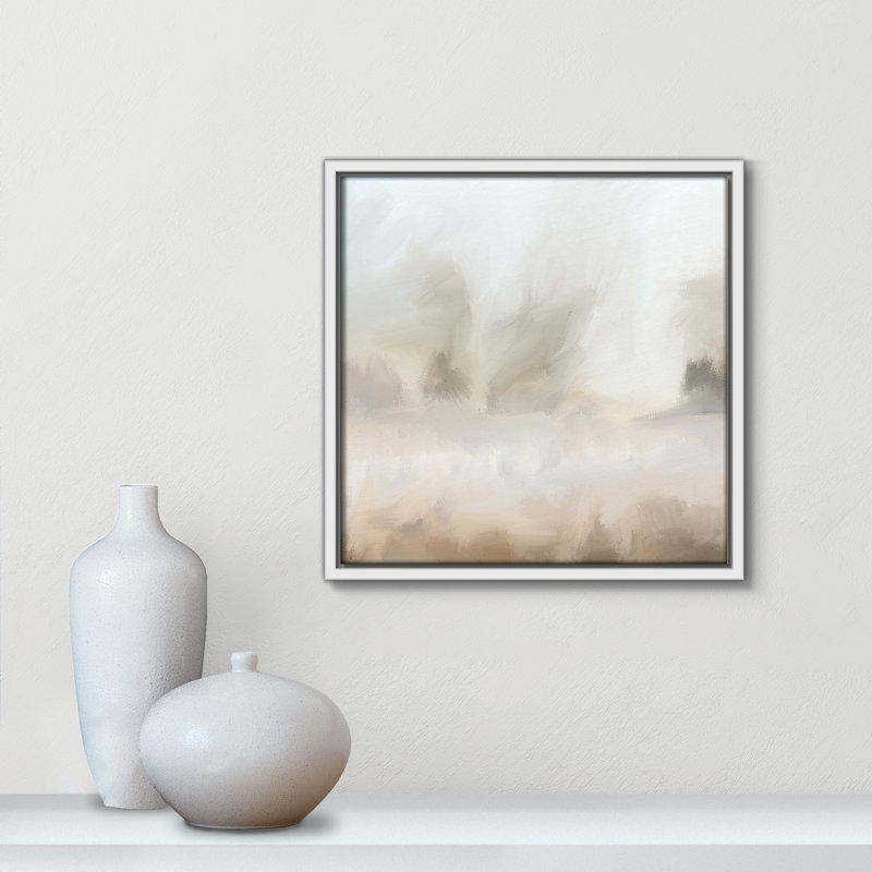 Bushwick Mirage - Toile à cadre flottant, L 13,5 po x H 13,5 po, Blanc