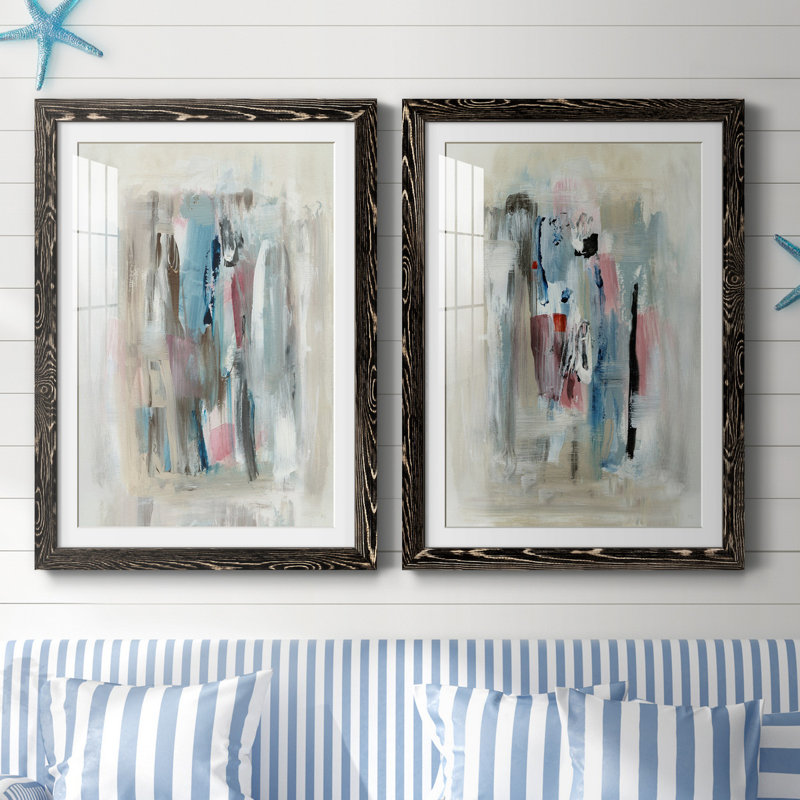 «Rain Shadow I», ensemble de 2 reproductions d'art, H 31,5 po x l 47 po x P 1,5 po, Blanc, H 44 po x l 31 po x P 1 po
