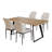 Modern Kitchen Dining Set, Extendable Dining Table with Upholstered Dining Chairs(1 Table 4 Chairs)-611208661-656058193