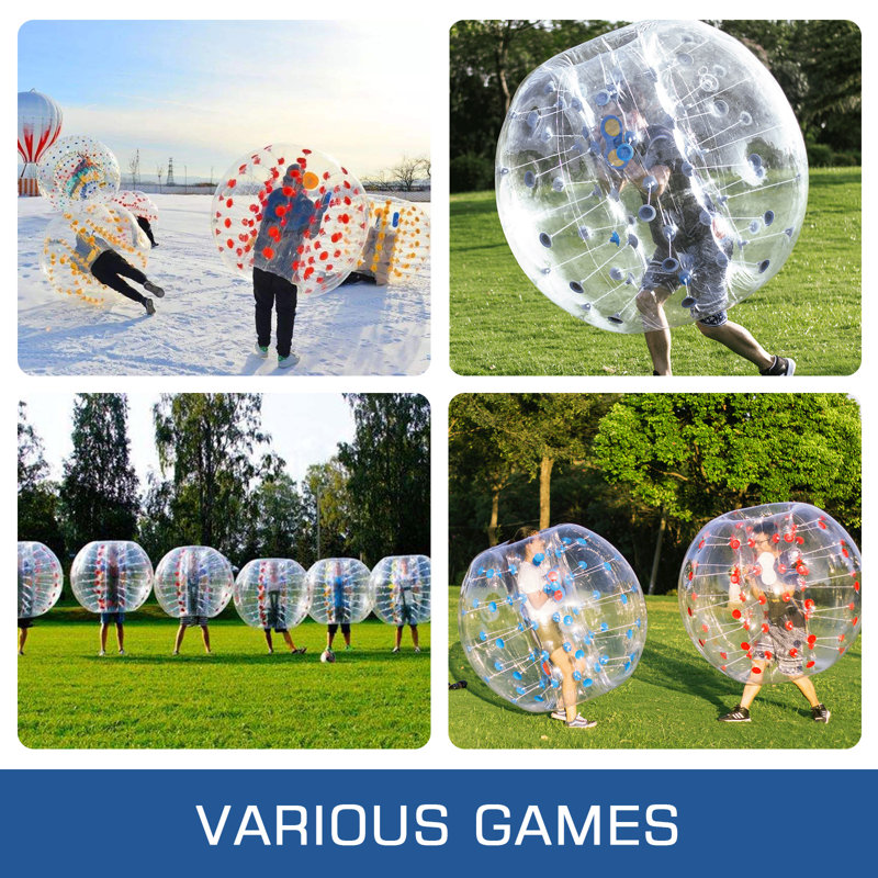 Ballon de butin gonflable 1,2 m, Transparent / bleu, H 59 po x l 59 po x P 59 po