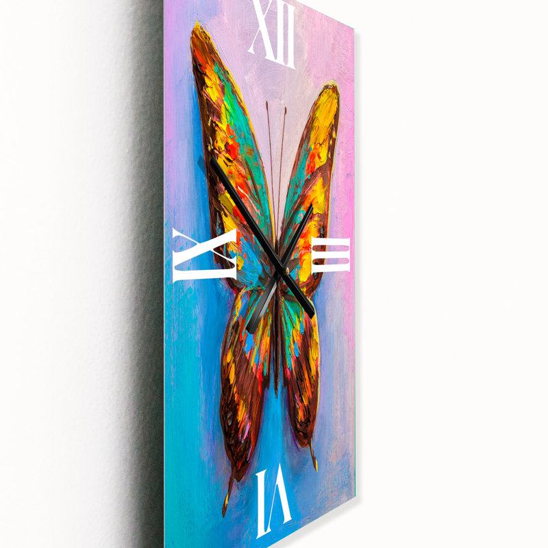 Magnifique horloge murale papillon, Grand