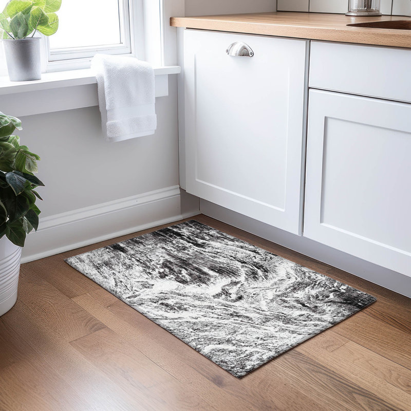 Chayden Washable Abstract Indoor / Outdoor Rug, Rectangle 1'8" x 2'6"