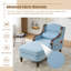 Chaise longue surdimensionnée avec siège large, fauteuil-lit rembourré avec poches de rangement, canapé de lecture à haut dossier pour le salon et la chambre à coucher-134966271