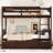 Twin Over Twin 2 Drawers Solid Wood Standard Bunk Bed-1350659492