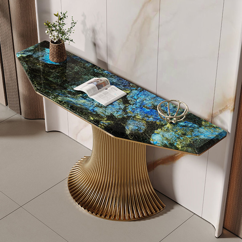 Console haut de gamme légère et luxueuse, 33.5" H x 70.9" W x 15.7" D, Gold