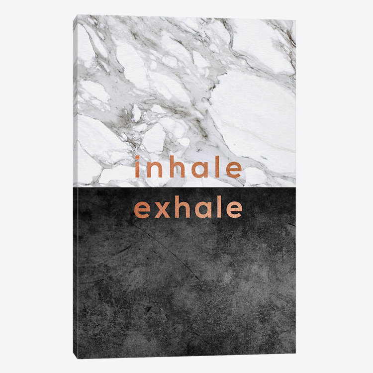 «Inhale Exhale», impression sur toile, H 18 po x l 12 po x P 1,5 po, Pas de tapis, Toile tendue