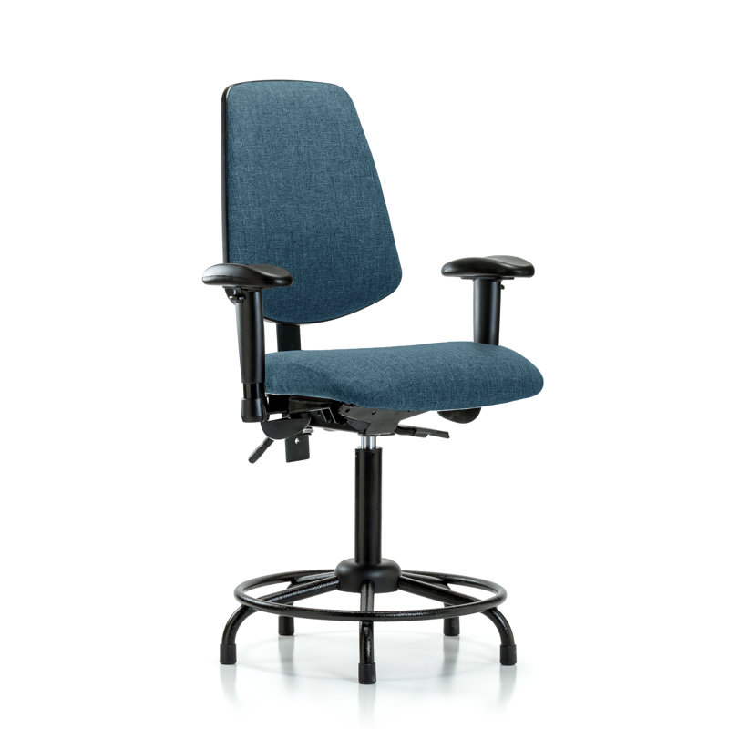 Abrahams Drafting Chair, Blue, Not Included