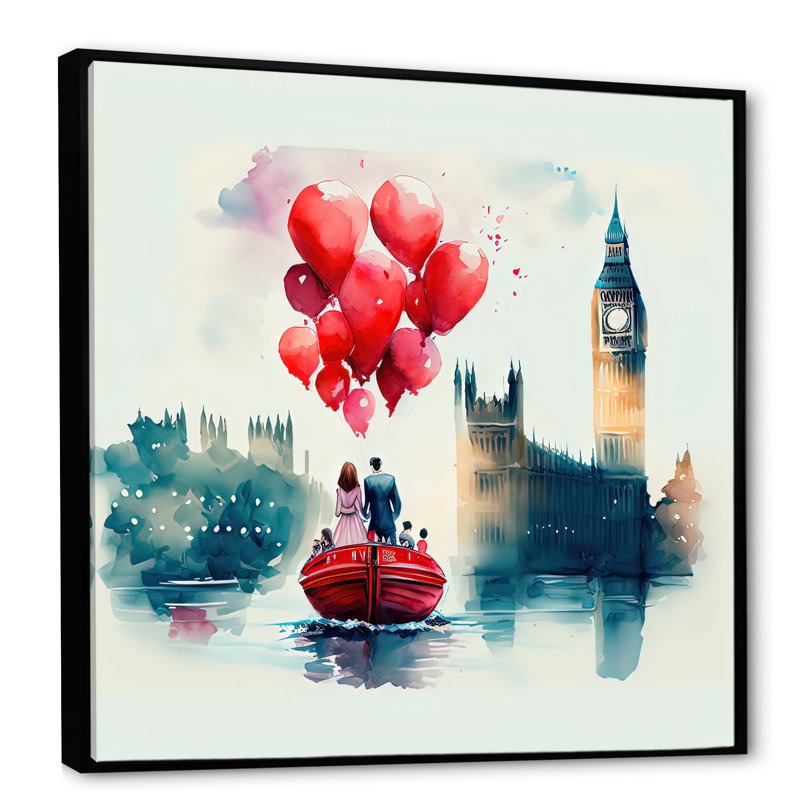 - Art mural traditionnel sur toile, Toile avec cadre flottant noir, H 36 po x l 36 po x P 1,5 po