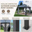 Pavillon de jardin à double toit avec structure en acier, pavillon en polycarbonate-109242038