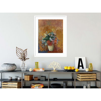 «Vase of Flowers» par Odilon Redon, impression giclée sur cadre