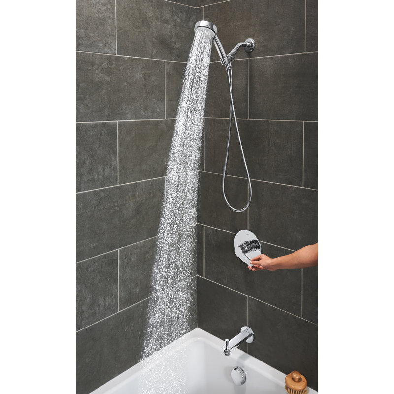 Eurosmart Cosmopolitan Chrome Wall Mounted Tub Spout with Diverter