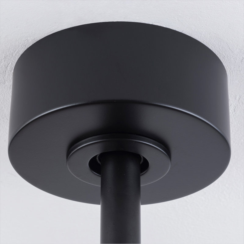 Ventilateur de plafond de chambre à coucher et de salon avec ABS noir, commande à distance et circulation d'air saisonnière