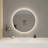 45 Round LED Front and Backlit Wall Mirror in Satin Gold-1090290061-1090290048