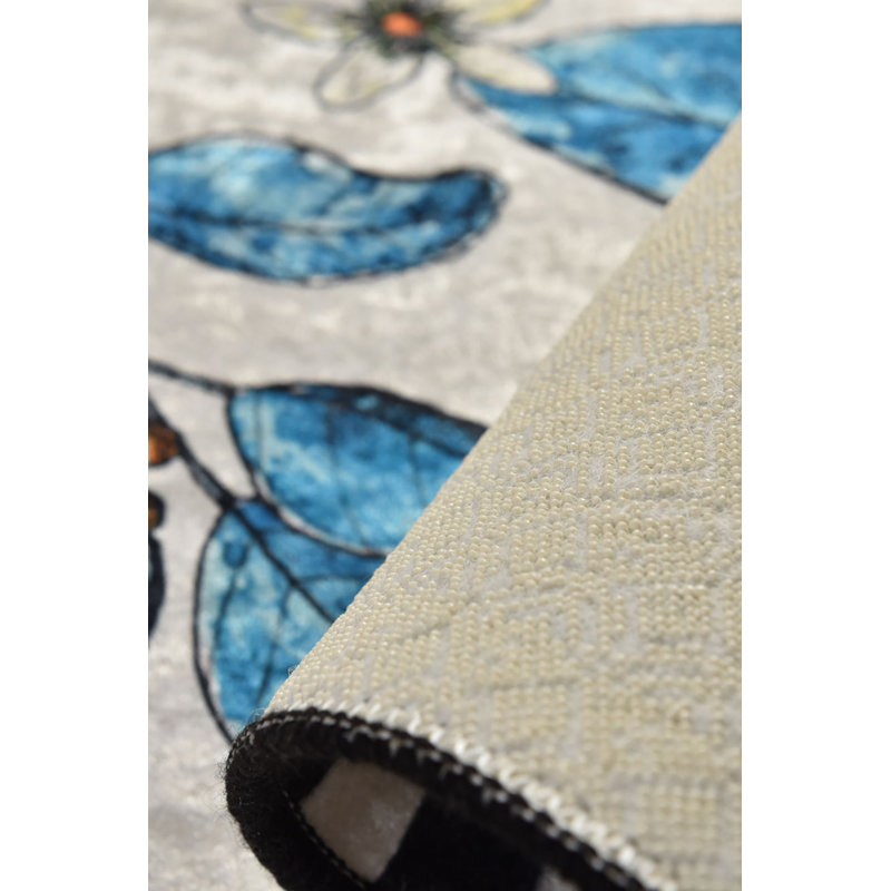 Premium Machine Washable Carpet, 4.6 x 6.2 ft, 100% Polyester, 0.2 in Pile Height | Antibacterial & Non-Slip Underside | Durable with 700 g/m² | Easy Care, Ideal for Living Room & Bedroom Décor
