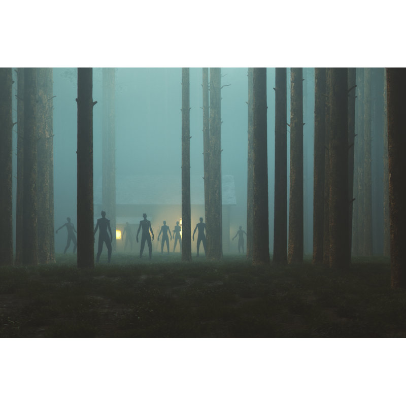 Zombies dans la nuit noire par Gremlin, H 24 po x l 36 po