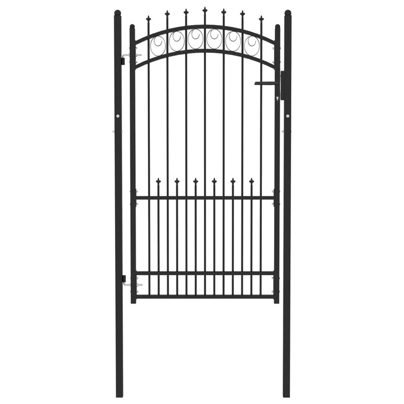 Nessie 259.08 cm W Gate Fencing, Black, 225cm H x 102cm W