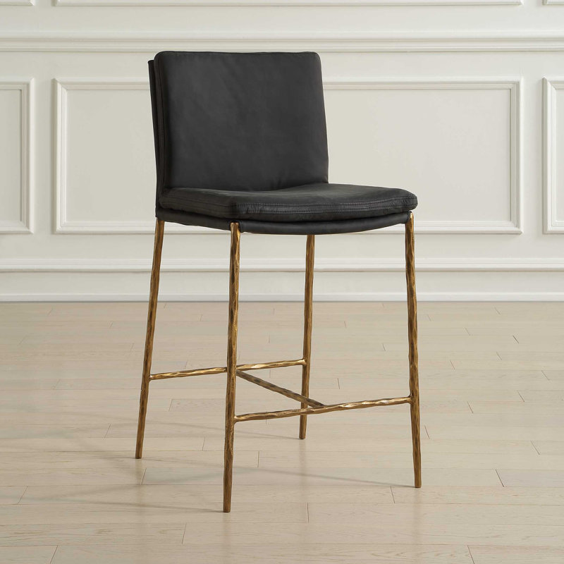 Uttermost Ascend Charcoal Counter Stool