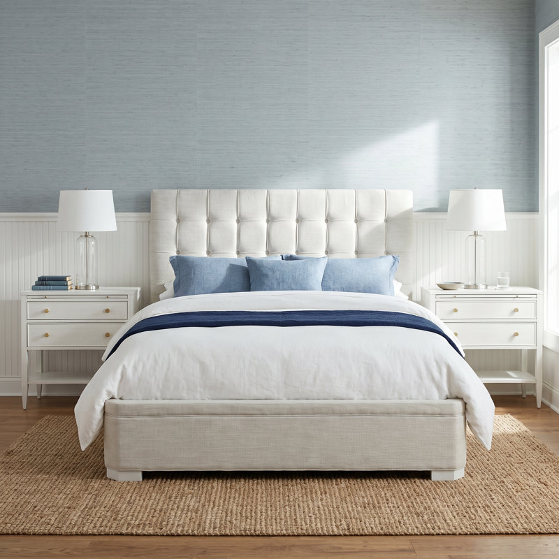 Love Joy Bliss Alabaster Bedroom Set , 3 Pcs: Bed, 2 Nightstands, Queen