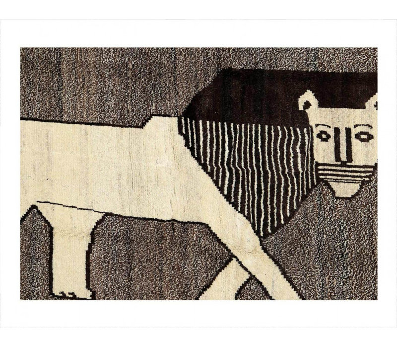 Tapis persan Shiraz finement noué à la main 4 pi 2 po x 6 pi 10 po