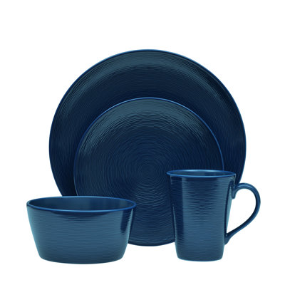 Noritake Colorscapes Swirl 4-Piece Coupe Place Setting, Service for 1