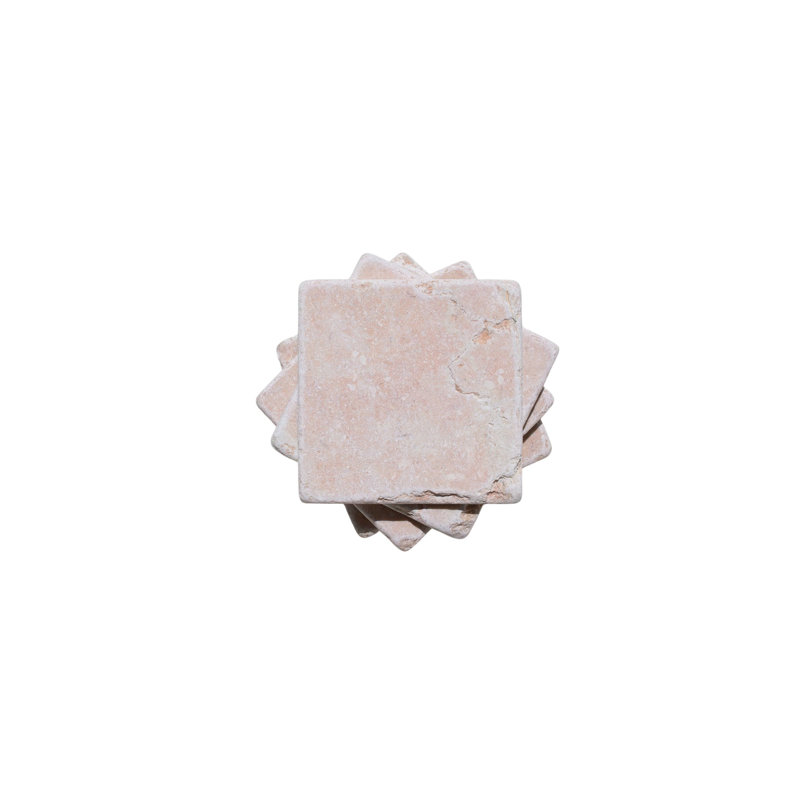 Ensemble de sous-verres en marbre, Pink