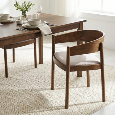 Maplen Walnut Effect Sold Wood Dining Chair