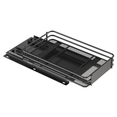 1-Tier Pull Out Spice Rack Organizer for Cabinet, Heavy Duty Slide Out Kitchen Organizer with Labels & Chalk Marker