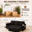 Canapé-lit convertible de 83 po avec canapé-lit, port USB et table d'appoint-1005015142