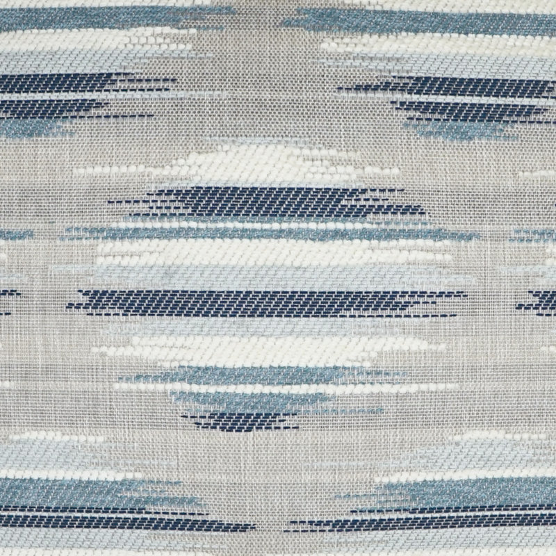 Kenzo Pillow Cover & Insert, Blue, Bolster 14"H x 42"W