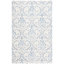 Tapis bleu marine / crème en laine touffeté à la main Hicat Ikat-1600110600