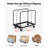 Drywall Cart Dolly, 1800 lbs Load Capacity, Steel Panel Truck Cart with 5 inch Swivel Casters, Lumber Drywall Dolly with with Tie-Down Strap & 3 Side Handrails for Factory, Warehouse, Garage