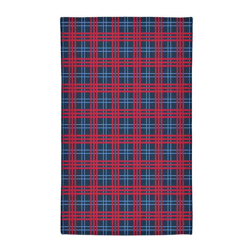Tapis à carreaux bleu, Rectangle 5 pi x 7 pi