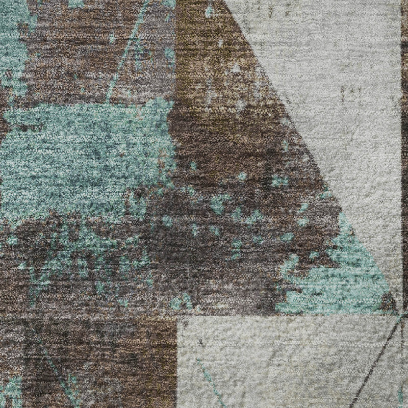 Premium Machine Washable Fairwood AMF1888 Geometric Rug, Rectangle 8' x 10'