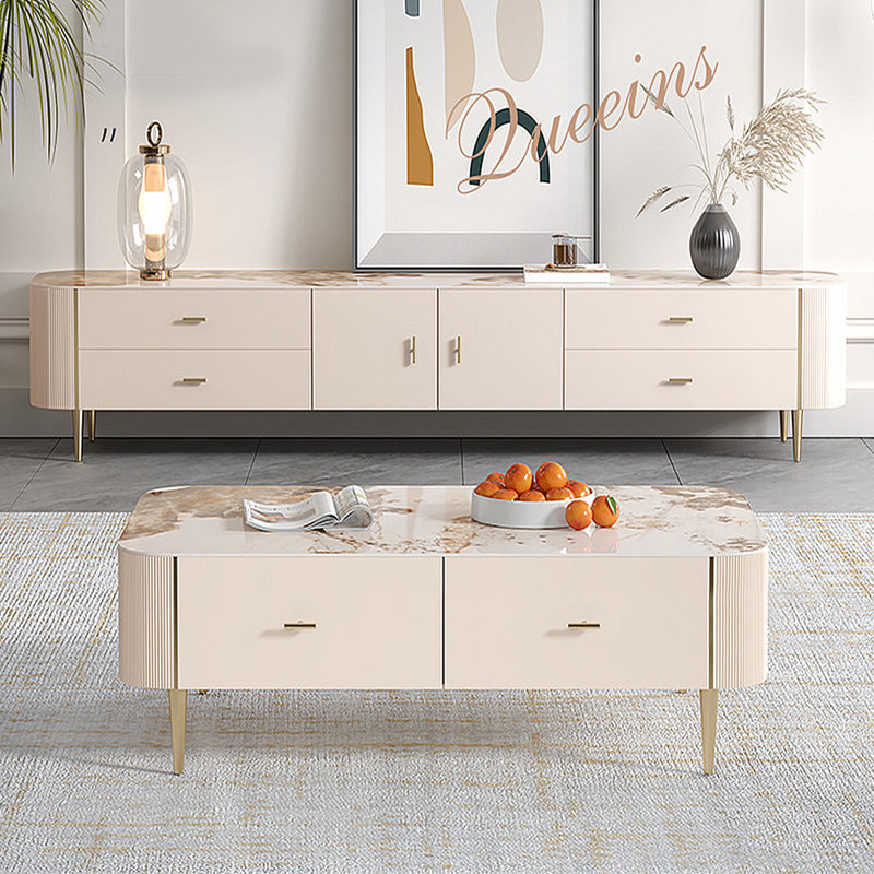 Table basse Modern, H 15,75 po x L 51,18 po x l 27,56 po