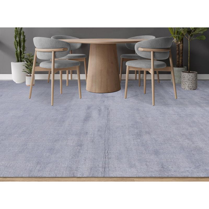 Cotton Area Rug in Aqua