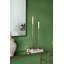 Porte-bougie piédestal - Bronze chaud, décorations perlées, décoration intérieure de style transitionnel-366256376-366256373