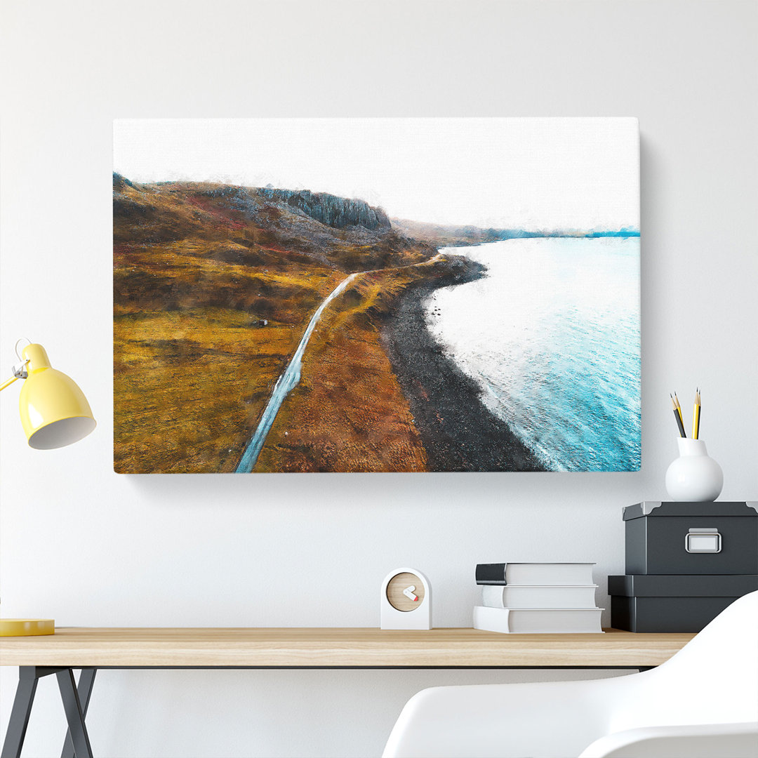 Coast Of Isle Of Skye In Scotland Painting - Wrapped Canvas