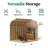 Classic Gambrel Outdoor Wood Storage Barn with 6 ft. Sidewalls-1917739268-1920476053