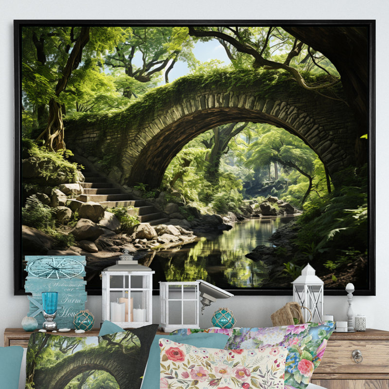 «USA Central Park Serenity», reproduction sur toile, H 34 po x l 44 po x P 1,5 po, Cadre flottant noir