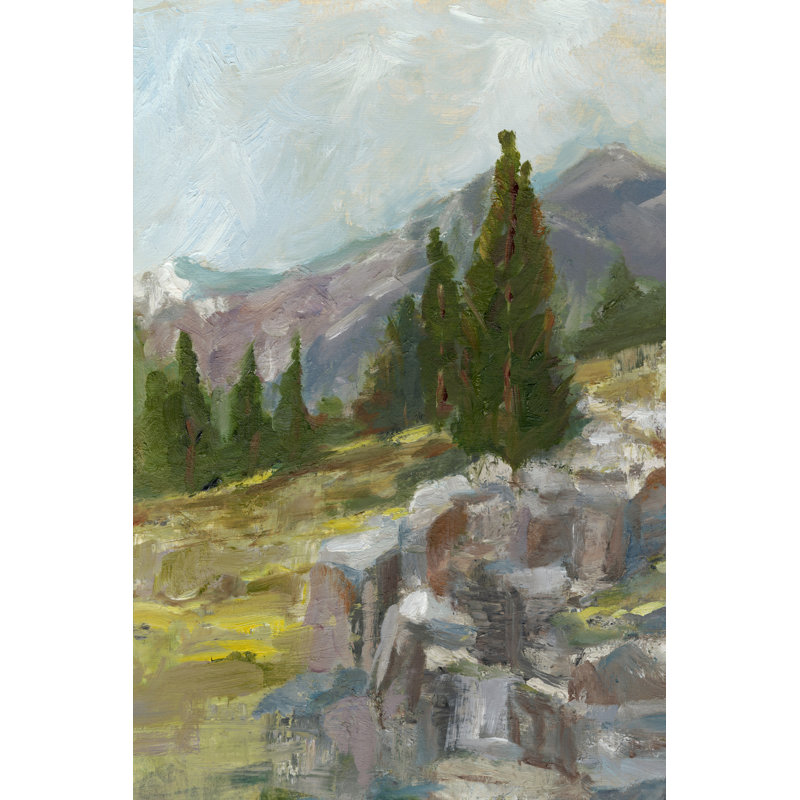 Rocky Hillside II by Ethan Harper - Painting on Canvas, 91cm H x 61cm W, Wrapped Canvas