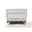 Grand lit de rangement blanc - Acrylique et placage sans sommier requis 5 pieds de support 2 tiroirs avec butée à profil bas en bois Capacité de poids de 660 lb et limite de 20 lb