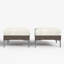  Repose-pieds modulaire d'extérieur moderne en osier de rotin (ensemble de 2) avec coussins de 6 pouces d'épaisseur-26724062