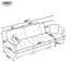 Canapé modulaire 3 places avec accoudoirs coussinés, coussins capitonnés et siège profond ergonomique pour le salon-1009902369
